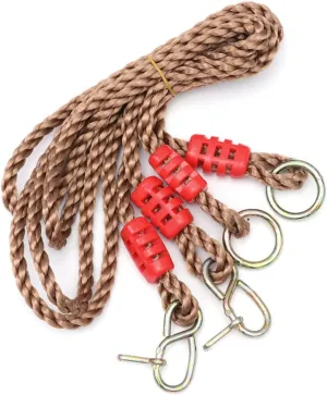 Pair Adjustable Swing Rope Durable Load Bearing Capacity for Tree and Beam Swings for Outdoor