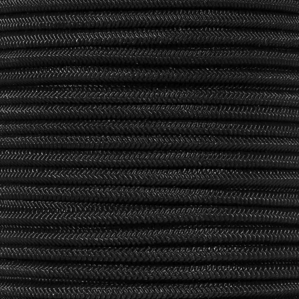 Paracord Planet – 1/2”, 1/4", 1/8”, 3/8”, 5/8”, 1/16”, 3/16”, 5/16”, 1/32” and 2.5mm – Black Shock Cord – Elastic Bungee Nylon Crafting Stretch – Made in USA