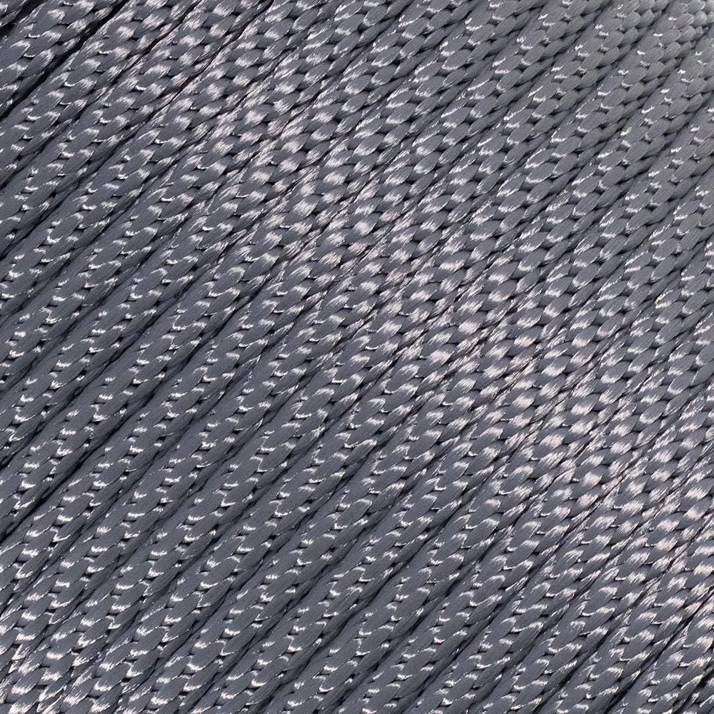 Paracord Planet Braided Nylon Rope with Galvanized Wire Core – High Tensile Strength – Halyard Line – Use for Flagpoles, Sailboats, Winches, Pulleys (Silver - 5/16 Inch, 50 Feet)