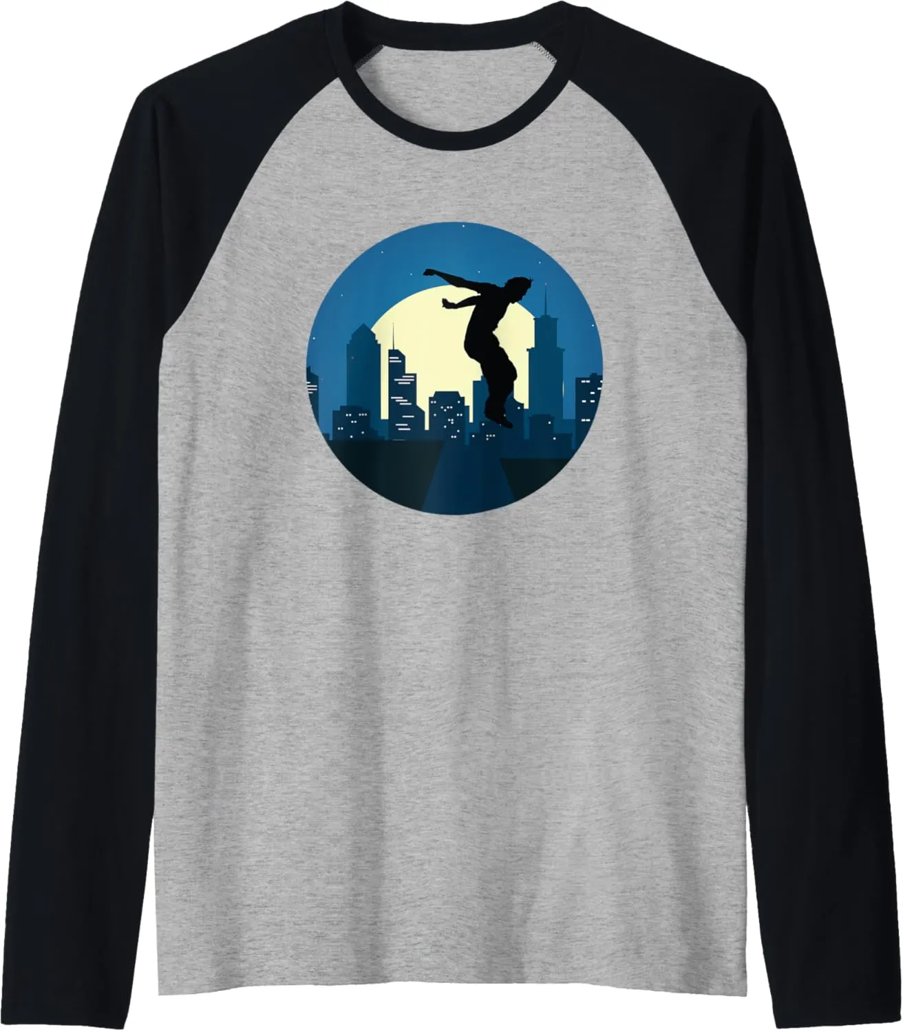 Parkour I City I Acrobatics Athletes Freerun Raglan Baseball Tee