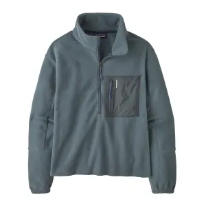 Patagonia Women's Microdini 1/2 Zip Fleece Pullover Nouveau Green / Campfire Orange