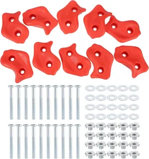 PATIKIL Rock Climbing Holds, Large Climbing Rock Wall Grips with Double Hole for Tree Training Playground Accessory Indoor Outdoor