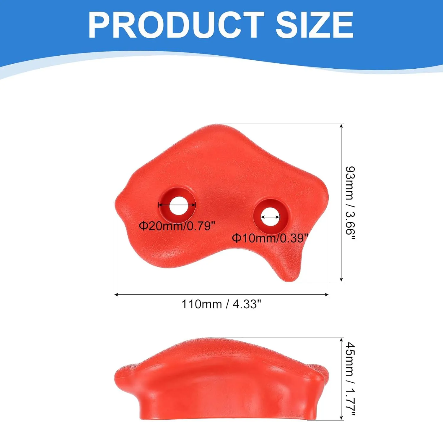 PATIKIL Rock Climbing Holds, Large Climbing Rock Wall Grips with Double Hole for Tree Training Playground Accessory Indoor Outdoor