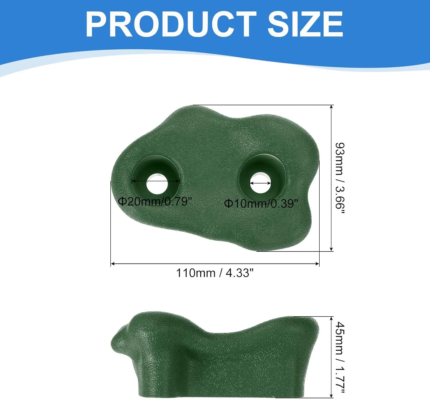 PATIKIL Rock Climbing Holds, Small Climbing Rock Wall Grips Play Set Climber Attachments with Double Hole for Playground Accessory