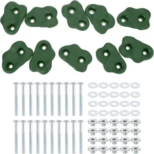 PATIKIL Rock Climbing Holds, Small Climbing Rock Wall Grips Play Set Climber Attachments with Double Hole for Playground Accessory