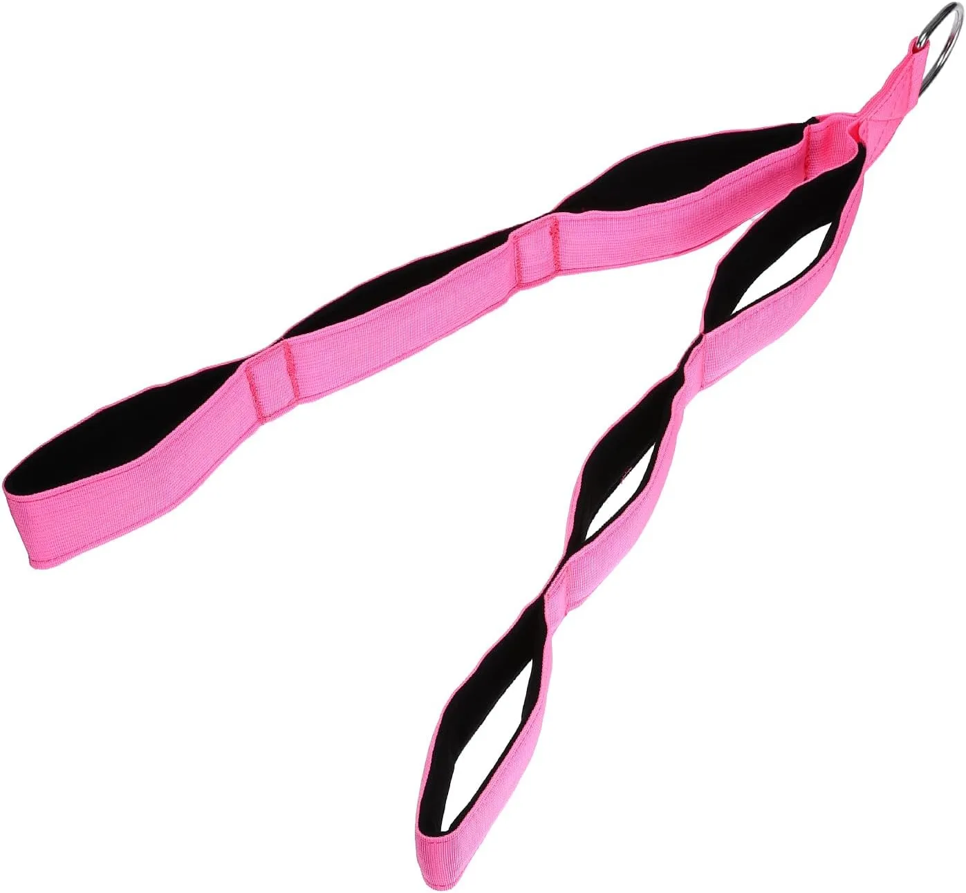 PATIKIL Tricep Rope Cable Attachment Handle, 27" 3-in-1 Tricep Pull Down Attachment Tricep Extension Strap for Gym Home Push Down Face Pull, Pink