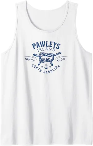 Pawleys Island, SC Summertime Vacationing Rope Knots Tank Top