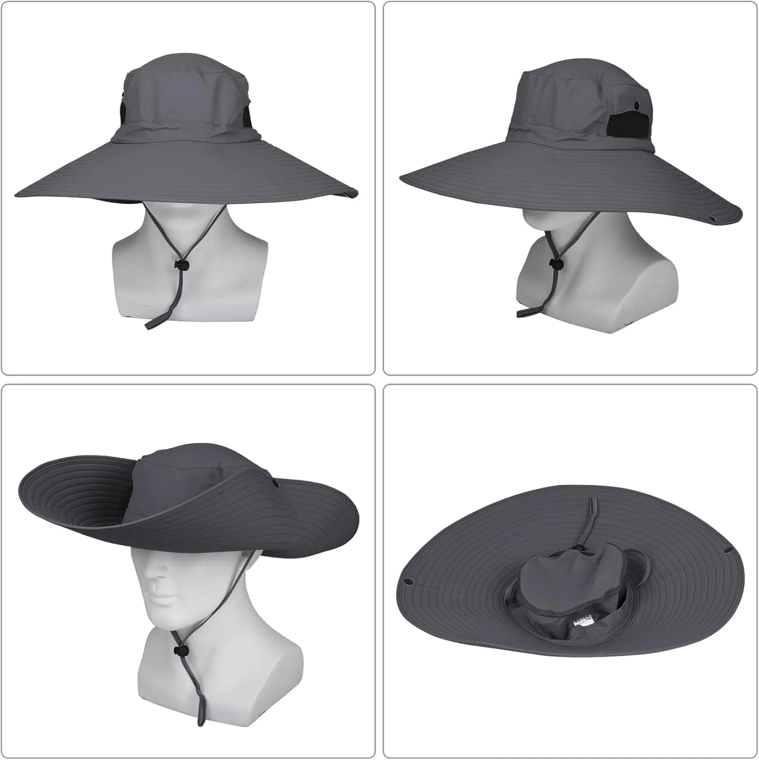 Peicees Women Wide Brim Sun Hat UPF50  Waterproof Bucket Hat for Fishing Hiking Camping