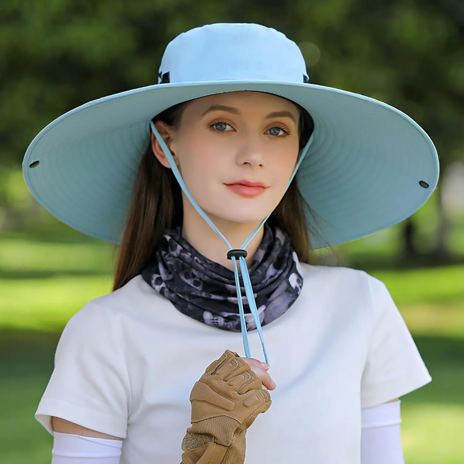 Peicees Women Wide Brim Sun Hat UPF50  Waterproof Bucket Hat for Fishing Hiking Camping