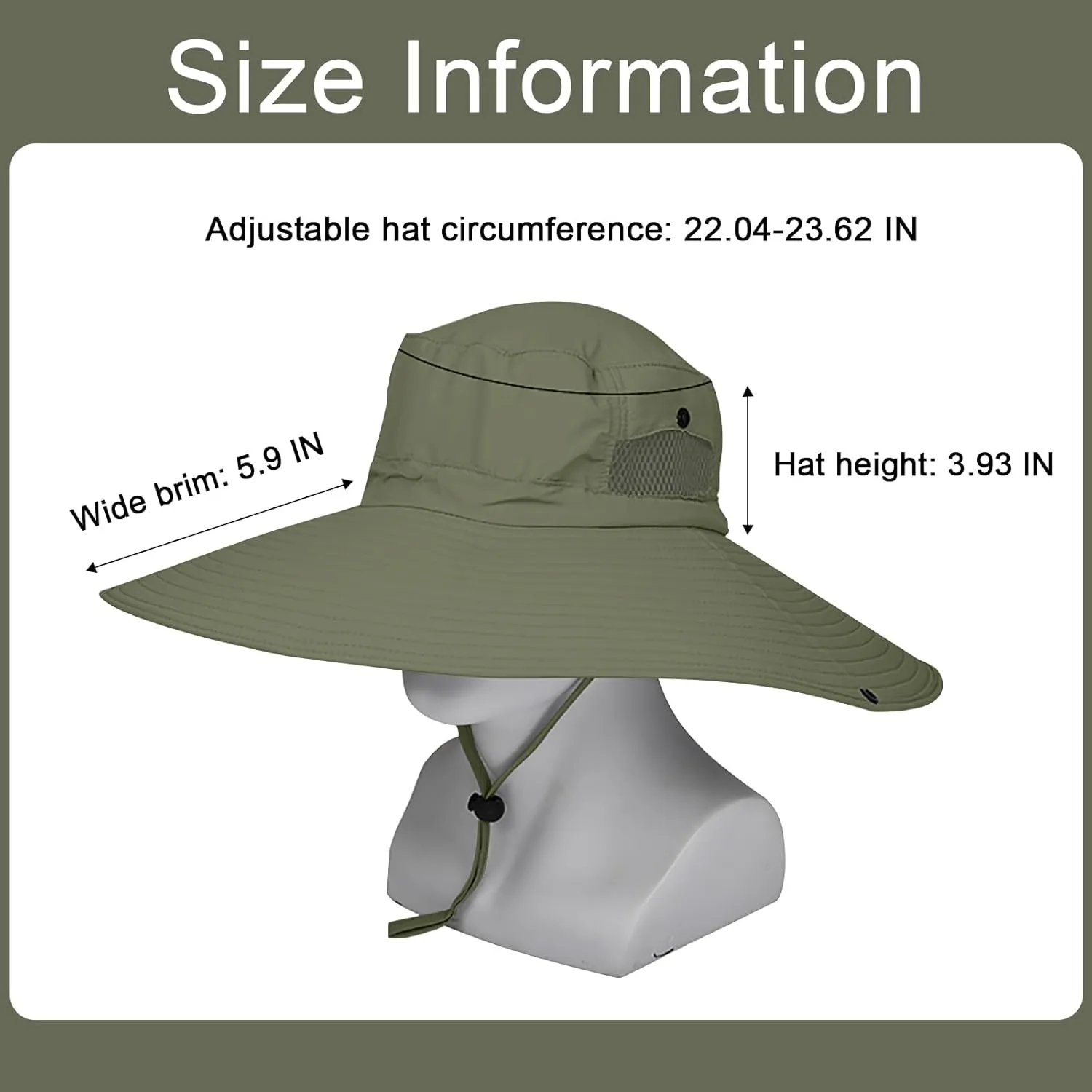 Peicees Women Wide Brim Sun Hat UPF50  Waterproof Bucket Hat for Fishing Hiking Camping