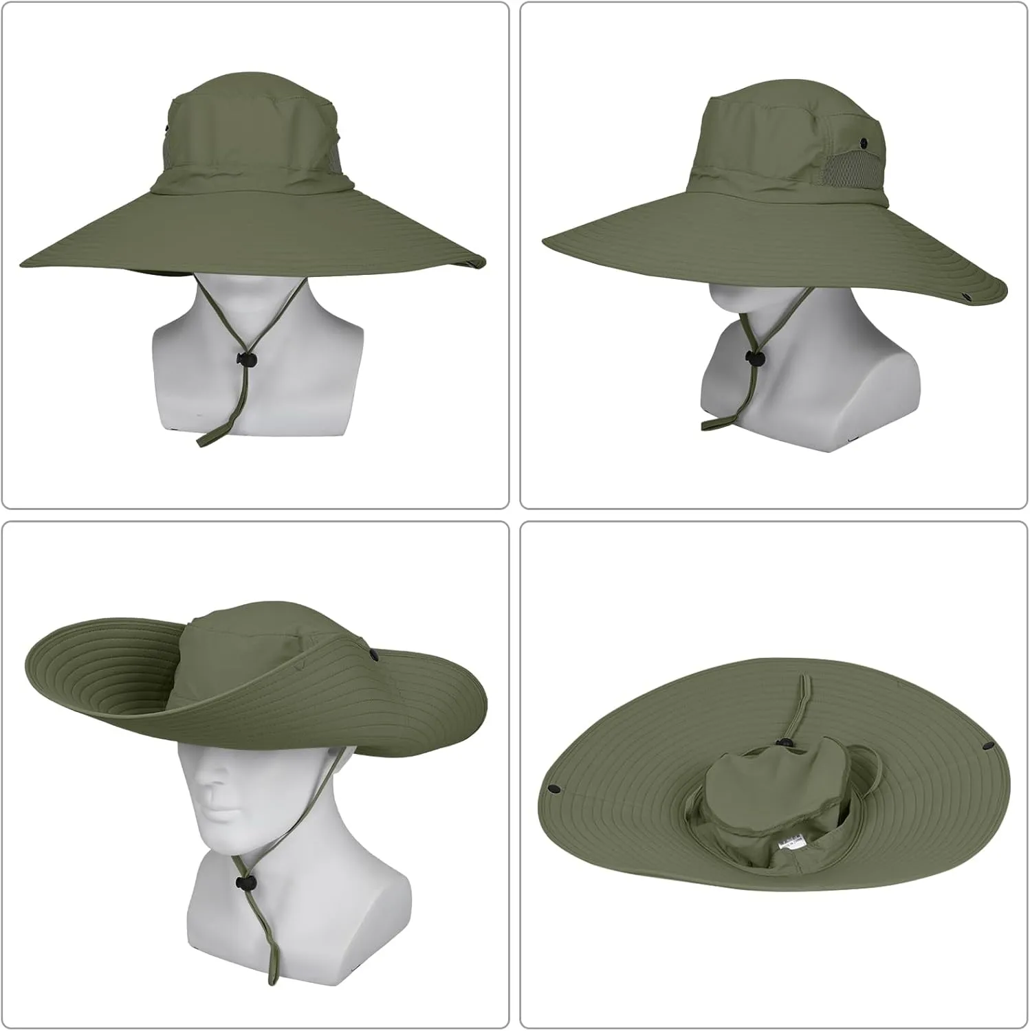 Peicees Women Wide Brim Sun Hat UPF50  Waterproof Bucket Hat for Fishing Hiking Camping
