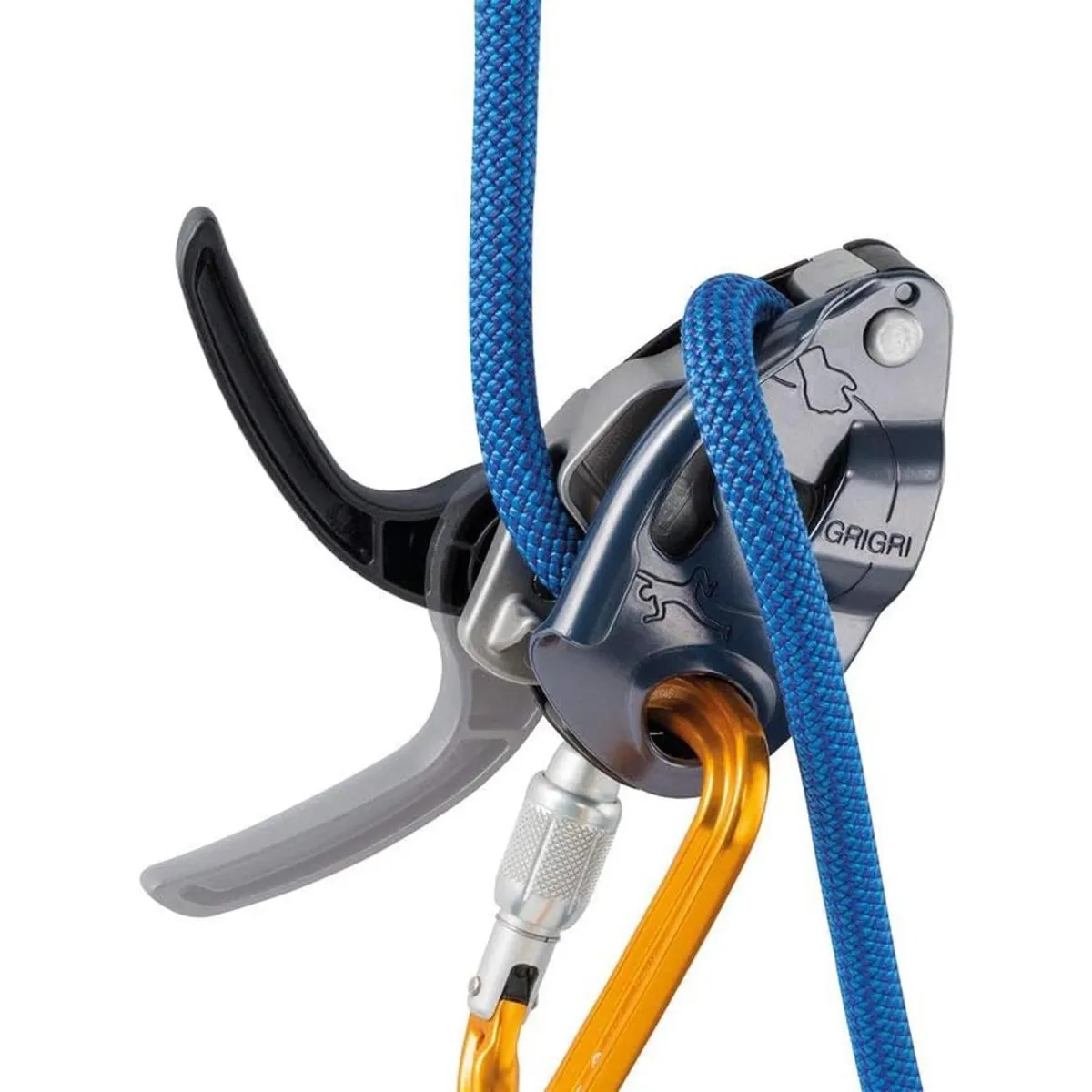 PETZL GRIGRI  Belay Device Assisted Braking Rock Climbing Rappelling Orange