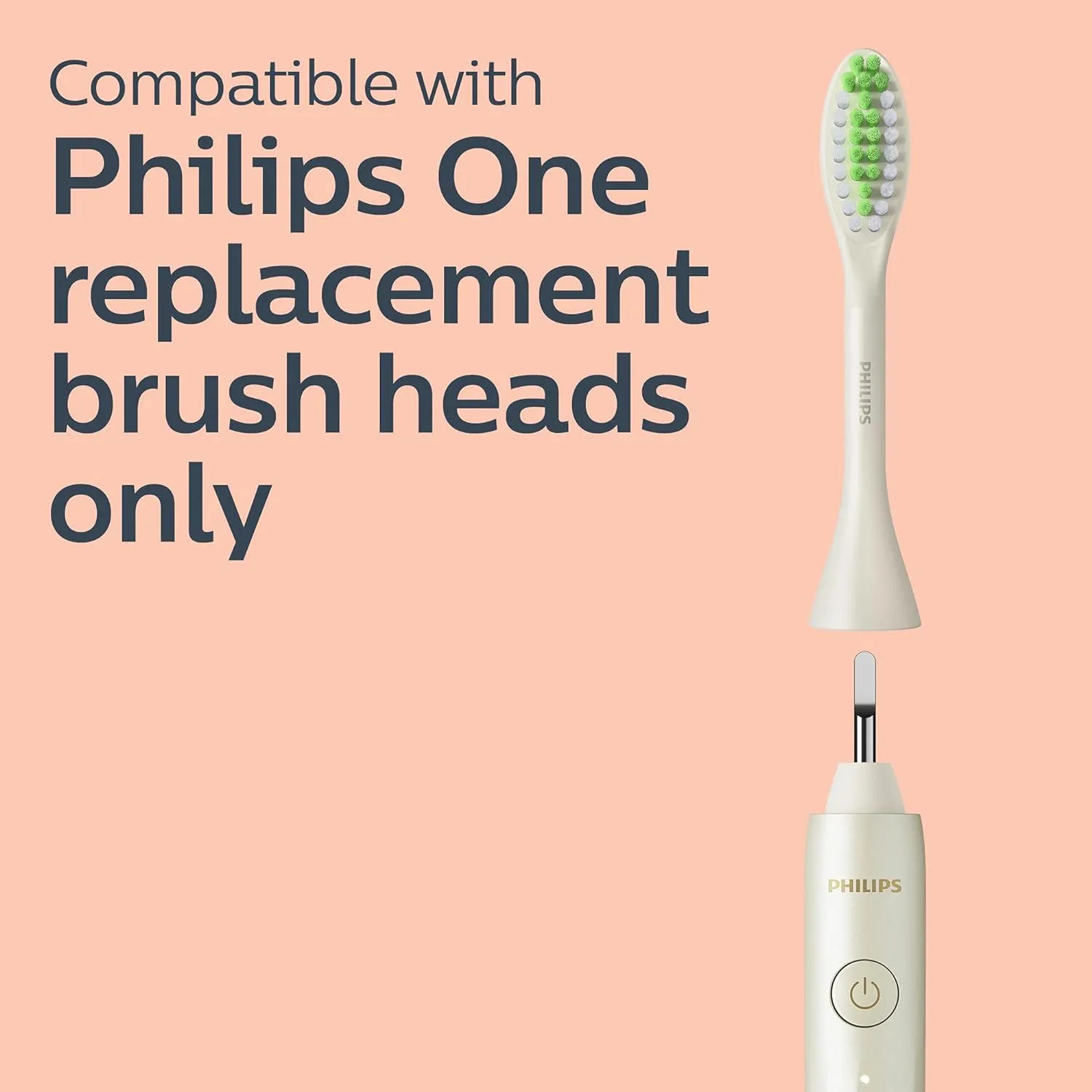 Philips One by Sonicare Rechargeable Toothbrush, Snow, HY1200/07