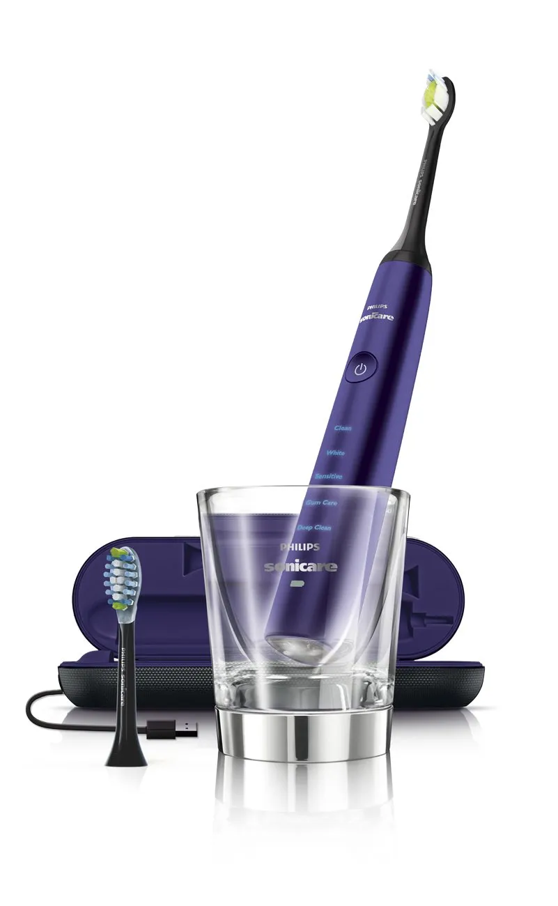 Philips Sonicare Diamond Clean Rechargeable Toothbrush w/Deep Clean Mode with Adaptive Clean Brush Head, Purple