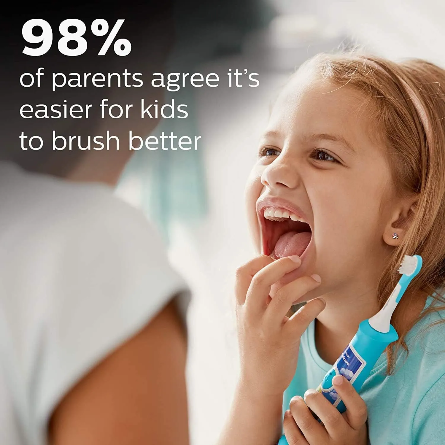 Philips Sonicare for Kids 3  Bluetooth Connected Rechargeable Electric Power Toothbrush, Interactive for Better Brushing, Pink, HX6351/41