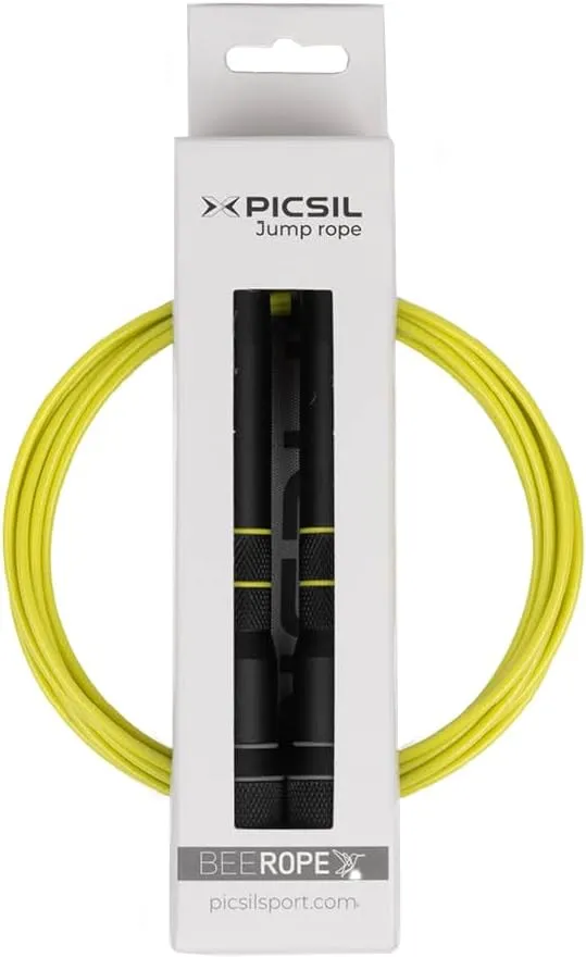 PICSIL Bee Skipping Rope with High Speed, Lightweight Rogue Made of Aluminium, Only 210g, Self-Adjusting Rope System, Cross-Training, Boxing, Fitness, Adaptable for Men and Women