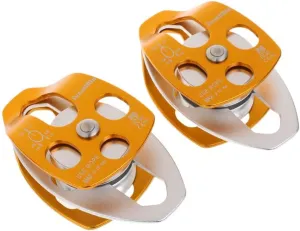 pistro 2 Pieces 32KN Side Plate Double Pulley Rock Climbing Pulley Climbing Tools Mountaineering Equipment for Outdoor Rock Climbing Adventure Heightwork