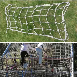 Playground Climbing Net Kids Outdoor,Climbing Cargo Net for Treehouse,10 Mm Thick Outdoor Webbing Net Rope,Children's Fitness Frame Climbing Net Equipment,8 * 8.5m
