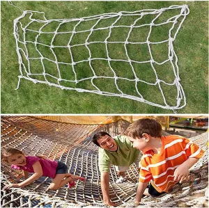 Playground Climbing Net Kids Outdoor,Climbing Cargo Net Rope Ladder Bridge,10 Mm Rope Net with Knots for Playground Backyard Treehouse,6 * 9m