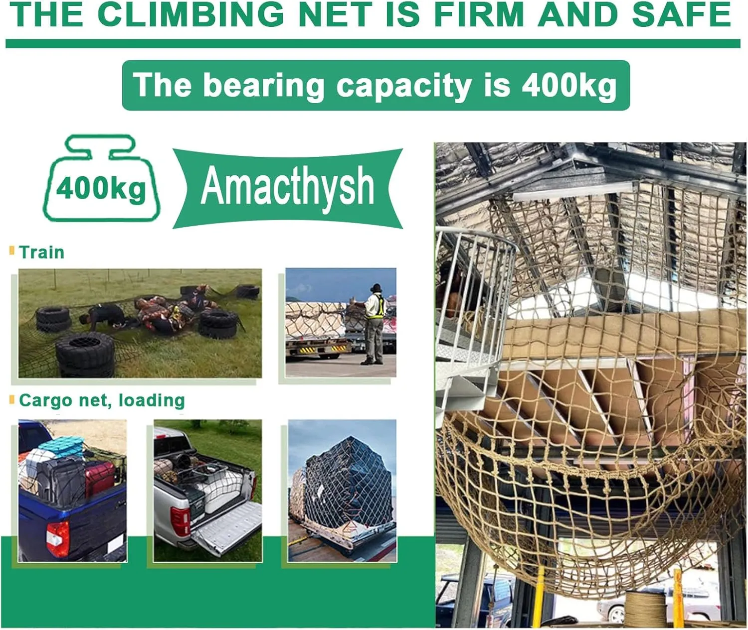 Playground Net for Kids Climbing,Climbing Cargo Net Rope,Indoor and Outdoor Safety Nets,for Backyard Home Swing Training Equipment,8.5 * 8.5m