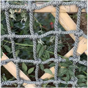 Playground Safety Net Climbing Net, Heavy Duty Climbing Cargo Net,Rope Ladder Frame Net, Balcony Protection Net,Tree House Climbing Accessories,3.3 * 18ft