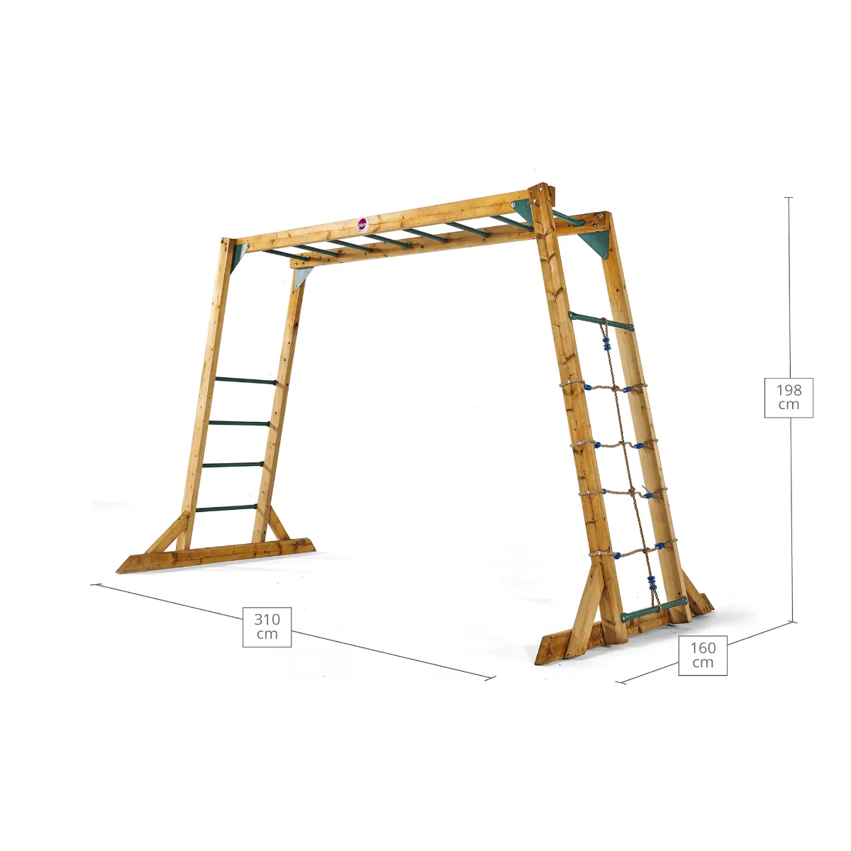 Plum Wooden Monkey Bars | Durable Outdoor Climbing Frame for Kids