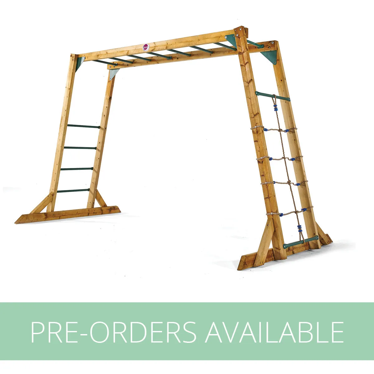 Plum Wooden Monkey Bars | Durable Outdoor Climbing Frame for Kids