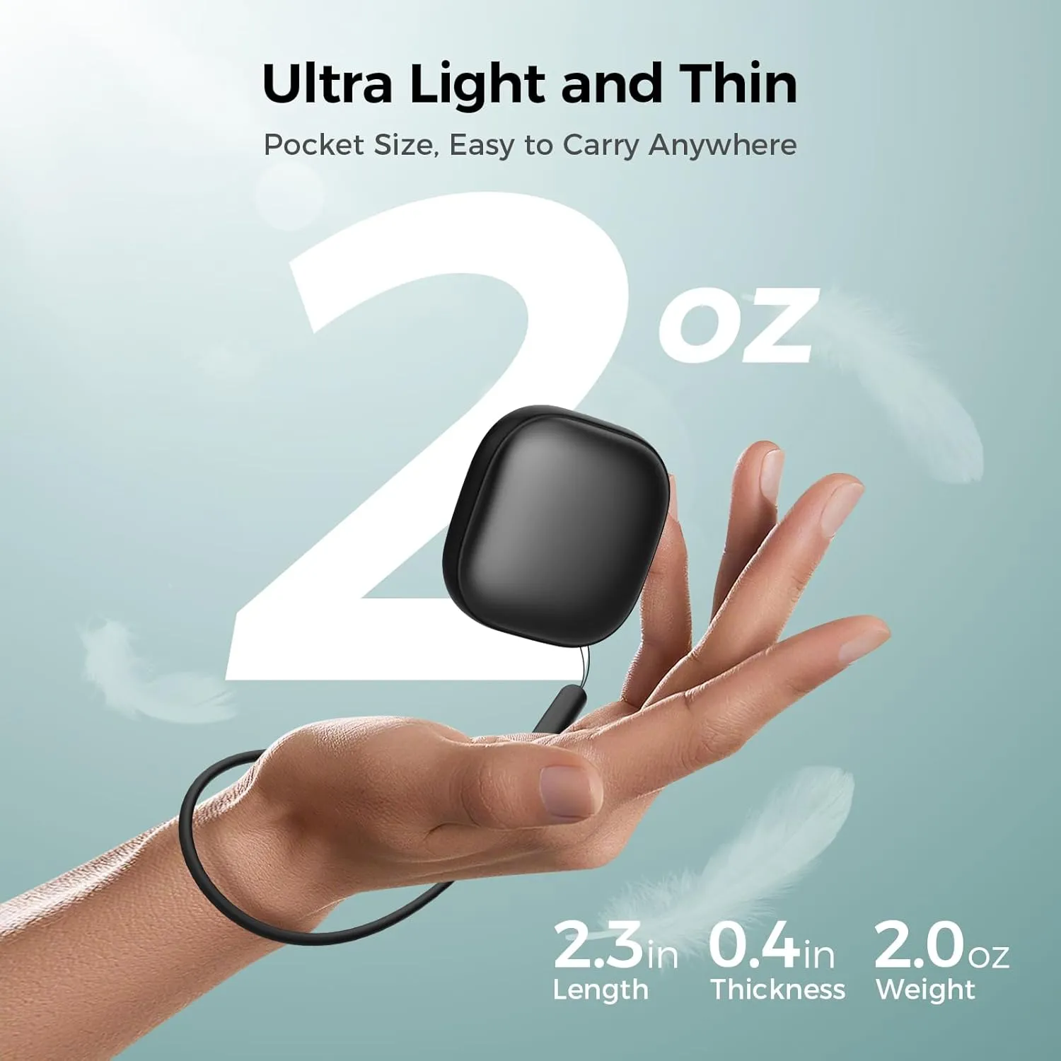 Pocket Size Hand Warmers Rechargeable 2 Pack, AI Smart Chips 3 Levels Heating Ultrathin Electric Handwarmers with 4000mAh, Portable Electric Hand Warmer, Hunting Camping Hiking Men Womens Gifts