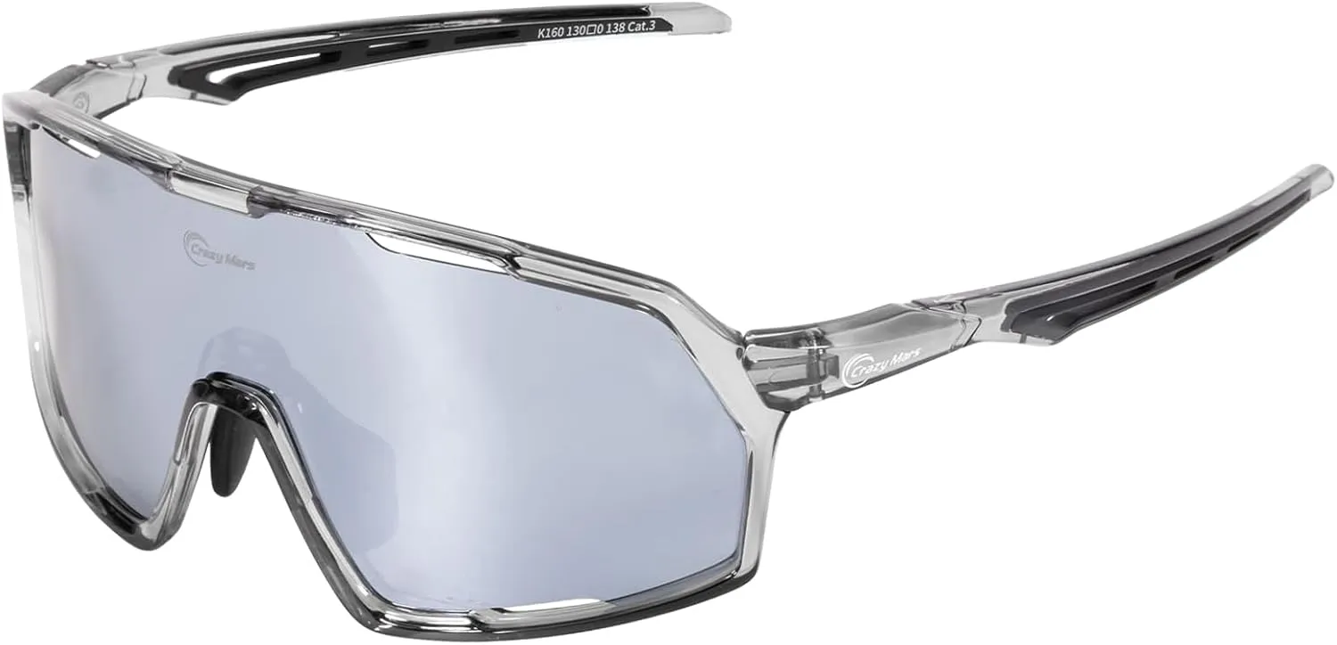 Polarized Sport Safety Sunglasses UV400 Protection & Lightweight Glasses for Men Women, Adjust for Cycling Running