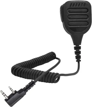 Police Heavy Duty Speaker Mic Hands Free Microphone Hand Held Radio Lapel Mic Shoulder Mics Compatible for baofeng Retevis Kenwood rt21 uv-5r ar152 Walkie Talkies(IP65 Waterproof) (Black)