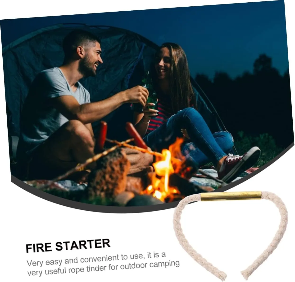 POPETPOP Kindling Starter Camping Wick Survival Fire Rope