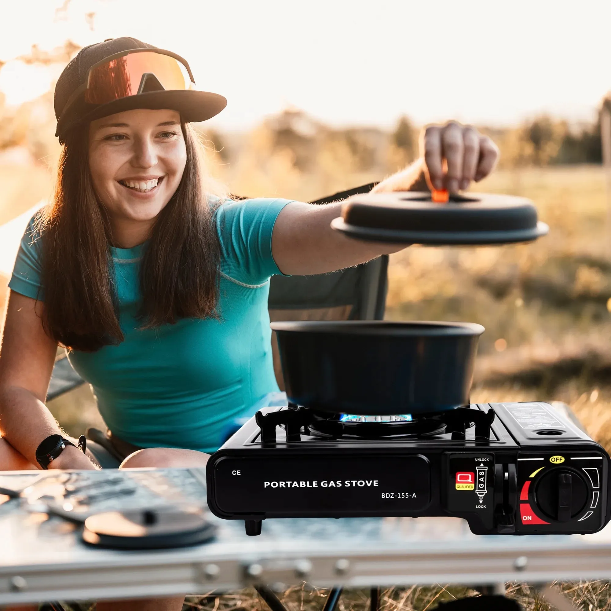 Portable Butane Camping Gas Stove - 9,800 BTU Power