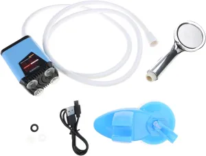 Portable Camping Shower Outdoor Handheld Electric Shower Rechargeable Electric Shower Pumps for Hiking Travel Beach