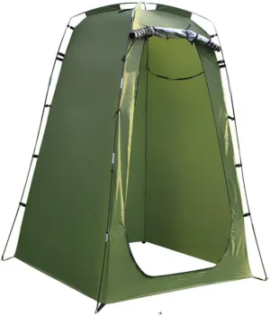 Portable Camping Shower Tent, Privacy Changing Room with Window and Pocket, Lightweight Beach Toilet Shelter for Outdoor Activities