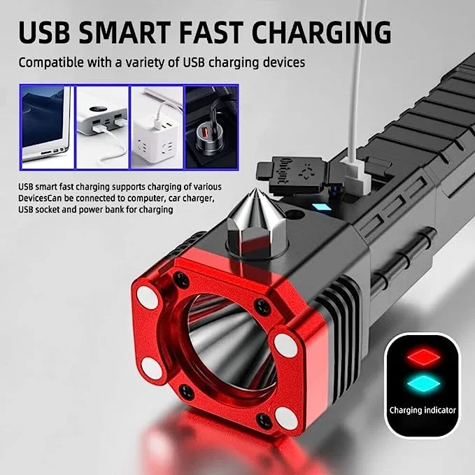 Portable Rechargeable LED Flashlight