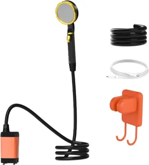 Portable Shower for Camping 7800mAh Rechargeable Camping Shower with Shower Head Intelligent LED Display Electric Shower Pump