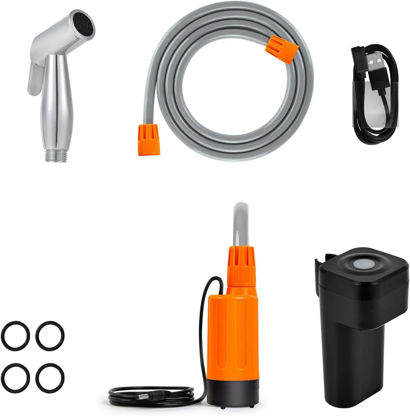 Portable Shower for Camping,Outdoor Electric Shower USB Rechargeable Pumps Bathing Pumps,Camping Shower Head Nozzle