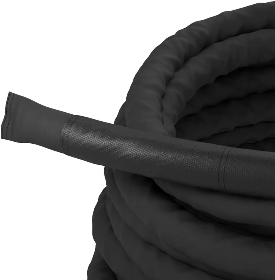 Power Systems Covered Battle Rope - Featuring The Abrasion Resistant Ballistic Fabric Sleeve (1.5" x 30')
