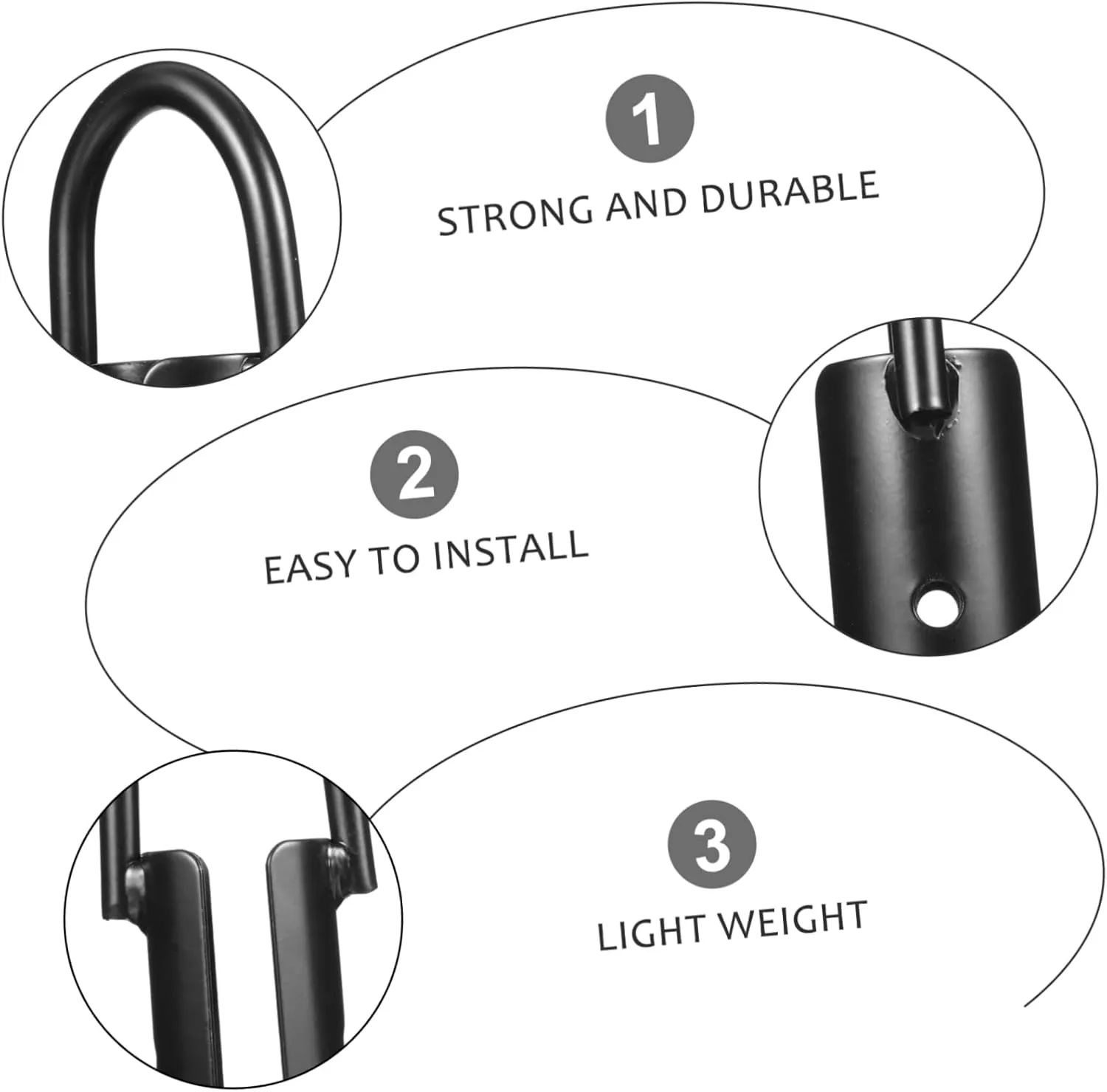 Practical Outdoor Climbing Rope Hook Heavy Duty Fixed Connection Buckle for Jute Rope Easy Installation
