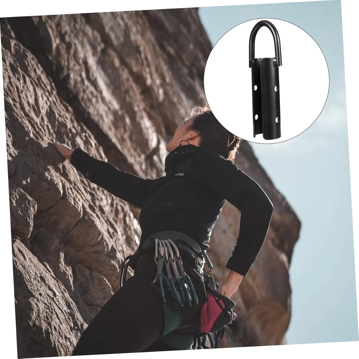 Practical Outdoor Climbing Rope Hook Heavy Duty Fixed Connection Buckle for Jute Rope Easy Installation