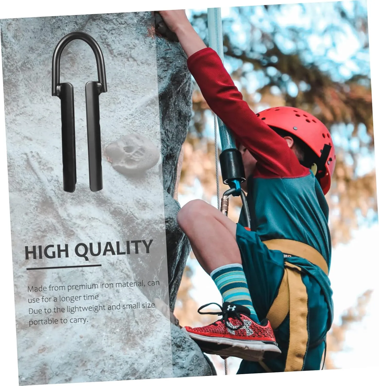 Practical Outdoor Climbing Rope Hook Heavy Duty Fixed Connection Buckle for Jute Rope Easy Installation