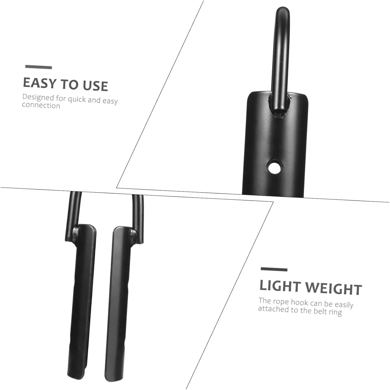 Practical Outdoor Climbing Rope Hook Heavy Duty Fixed Connection Buckle for Jute Rope Easy Installation