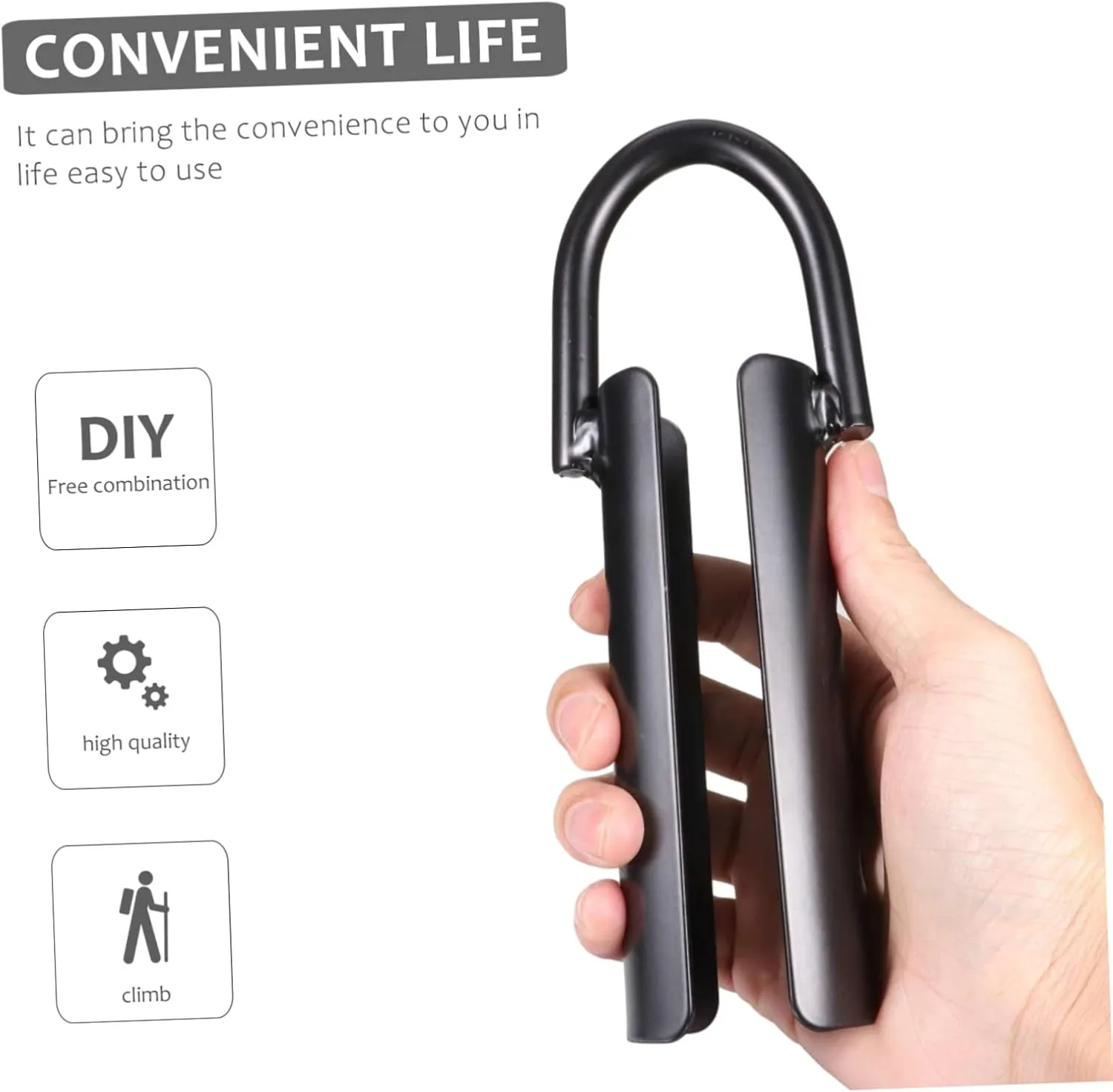 Practical Outdoor Climbing Rope Hook Heavy Duty Fixed Connection Buckle for Jute Rope Easy Installation