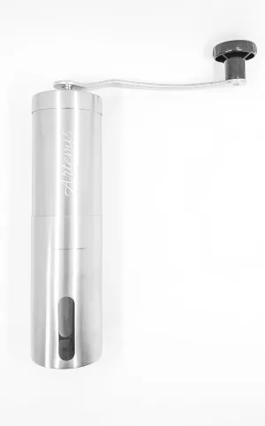 PRICE CUT - Coffee Grinder by Artemis Kitchenware - Manual Coffee Grinder with Ceramic Burr for PERFECT Grind - INCLUDES Spoon, Cleaning Brush and Travel Bag - Stainless Steel
