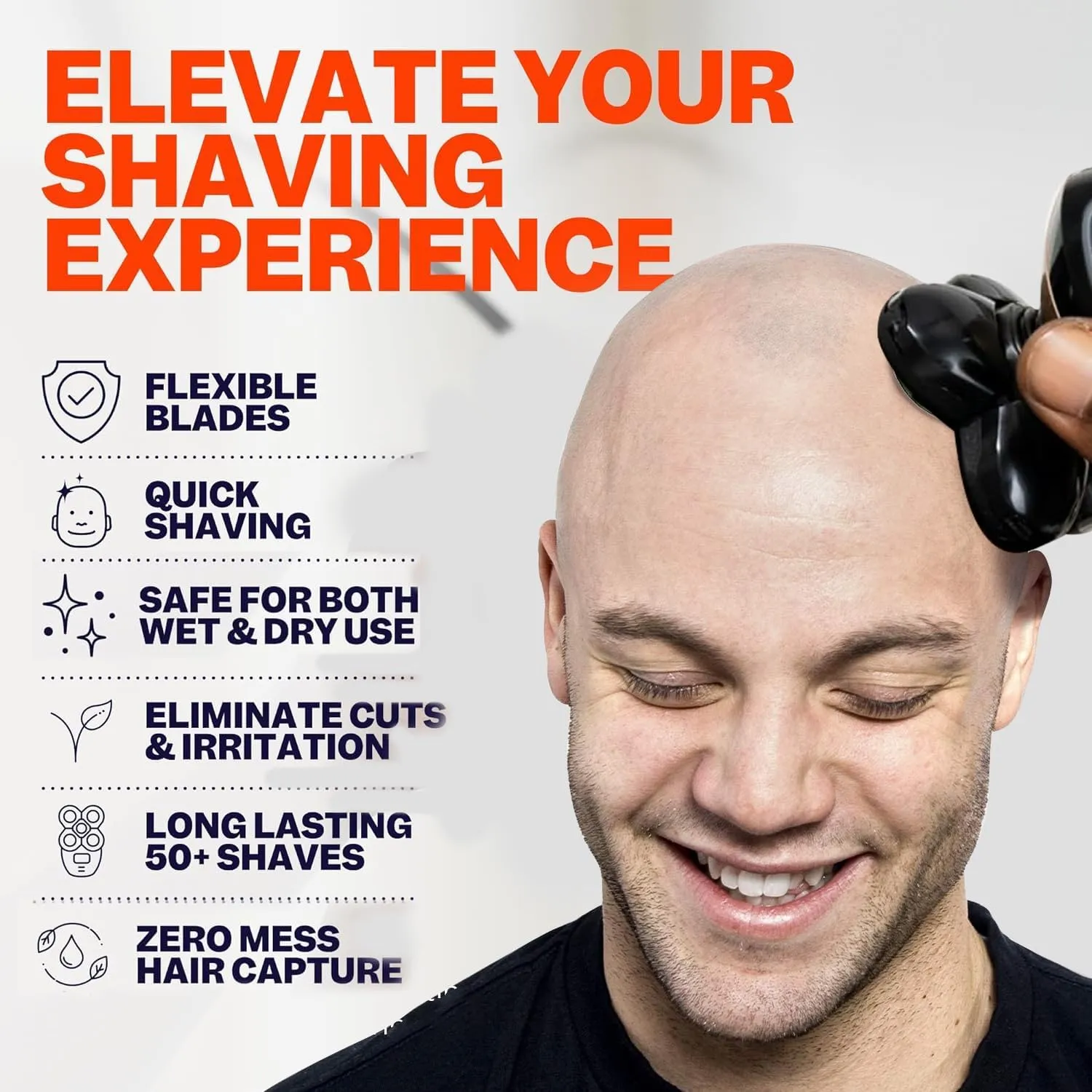 Pro Head Shaver Replacement Blades Compatible with MicroTouch Titanium Head Shaver,Precision Electric Shaving for Bald Men. (3 pack)