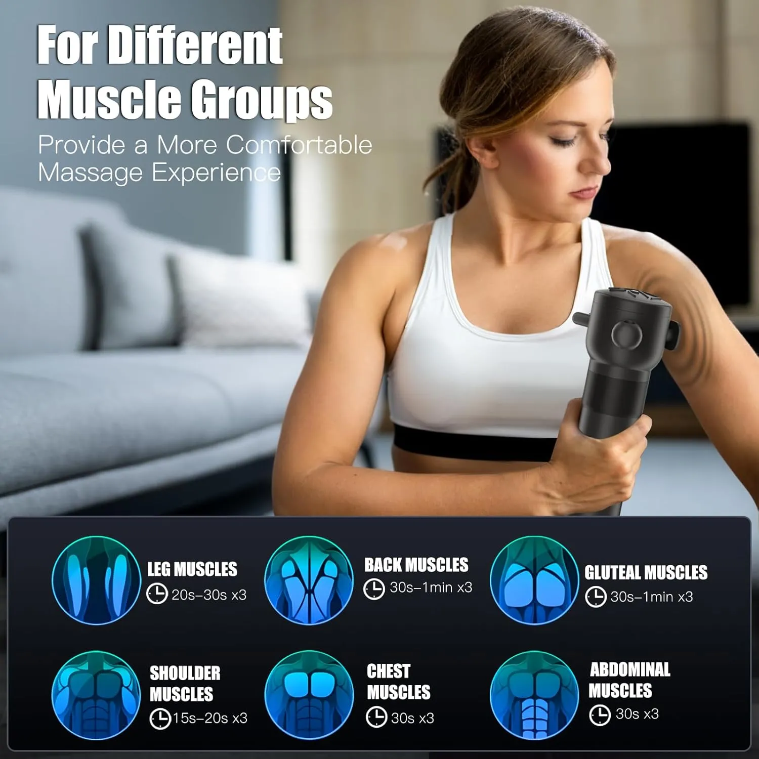 ​​Pro Max Therapy Deep Muscle & Head Vibration Massager, Rechargeable Portable Massager for Travel – Relieves Fatigue & Stress, Soothes Scalp Tension, Black​​