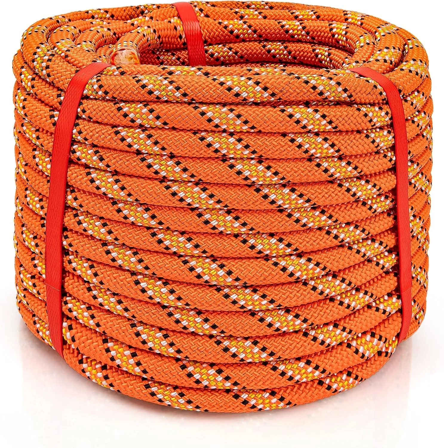 Professional Arborist Rope, 48-Strand 1/2in x 100ft, High Tensile Strength for Climbing & Outdoor Activities, Orange