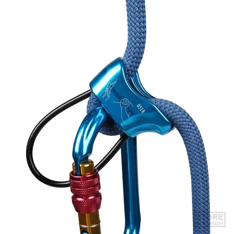Professional Rappel ATC Belay Device – 25KN Aluminum Descender for Rock Climbing, Camping & Hiking