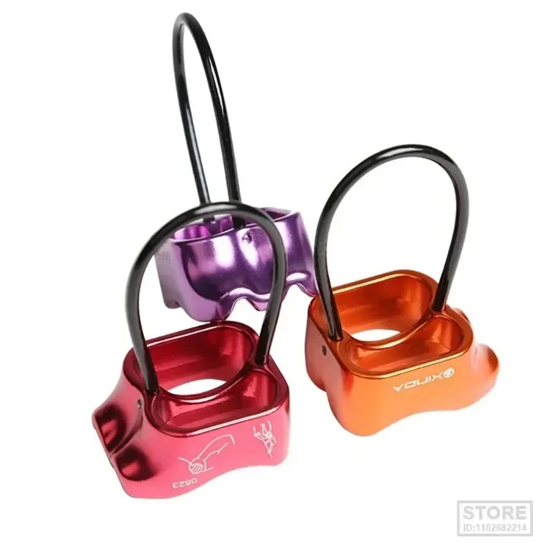 Professional Rappel ATC Belay Device – 25KN Aluminum Descender for Rock Climbing, Camping & Hiking