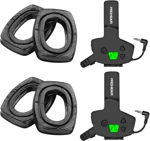 PROHEAR GEP02 2 Pair Gel Ear Pads ＆ 2 Pack RH08 Walkie Talkie for Howard Leight by Honeywell Impact Sport Electronic Earmuffs